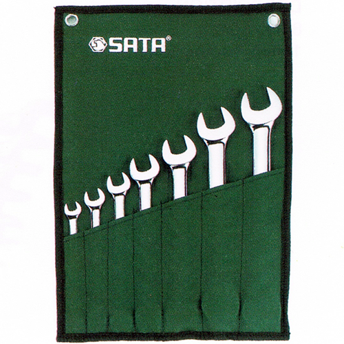 SATA 09070 Combination Wrench Set 7pc, 8mm-19mm, Metric, 1kg,